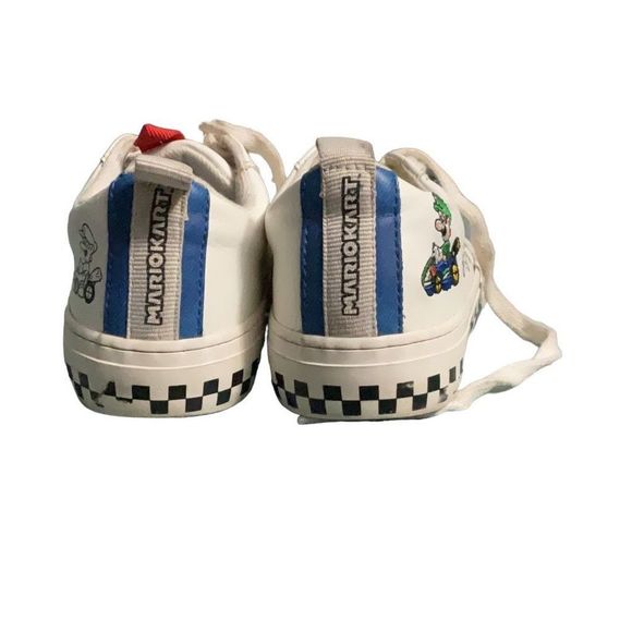 Boys Kids Zara Mario Luigi White Leather Sneakers Size 28 EU 11 US - Picture 5 of 9